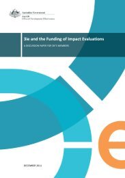3ie and the Funding of Impact Evaluations - Monitoring and ...