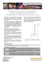 DIN 53438: PrÃ¼fung von brennbaren Werkstoffen - Analytics - Currenta