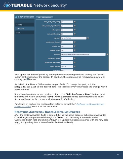 Nessus 5.0 Installation and Configuration Guide - Tenable Network