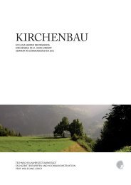 KIRCHENBAU - Entwerfen und Grundlagen der Hochbaukonstruktion