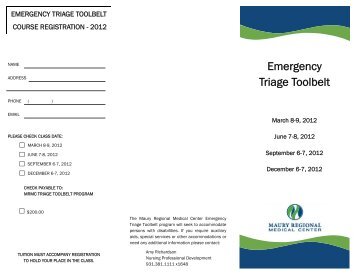 Emergency Triage Toolbelt - Maury Regional Healthcare System
