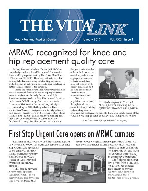 The VitaLink - Maury Regional Healthcare System