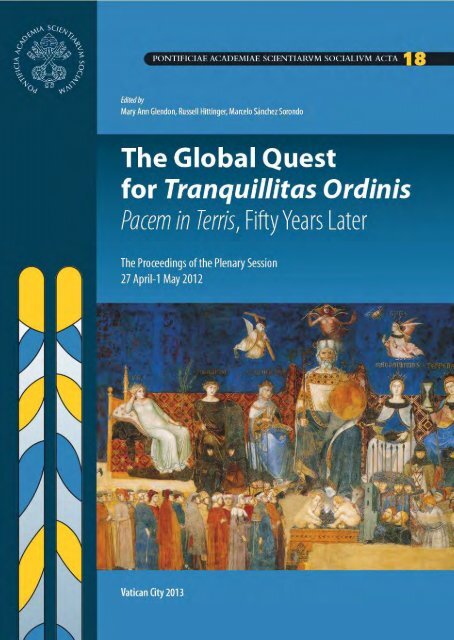 The Global Quest For Tranquillitas Ordinis - Pontifical Academy of