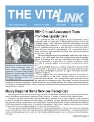 MRH VitaLink January 06 Draft Final.indd - Maury Regional ...