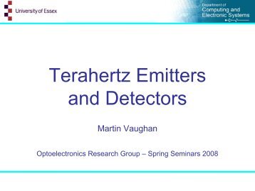 THz Emitters and Detectors