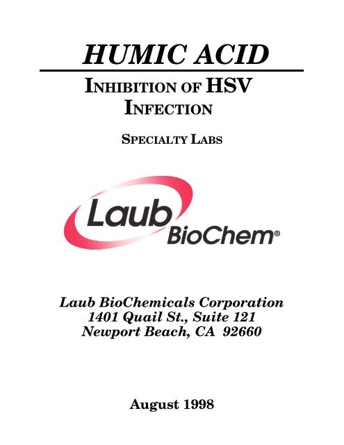 HUMIC ACID - Laub BioChem