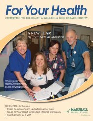 A NEW TEAM - Marshall Medical Center