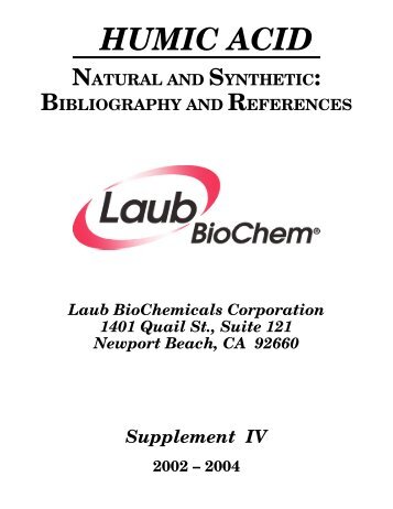 Natural-Product Humic Acid - Laub BioChem