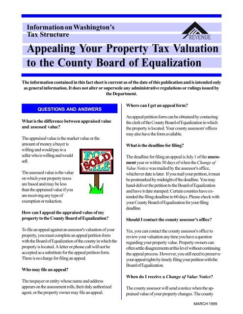 Appealing Your Property Tax Valuation - San Juan County