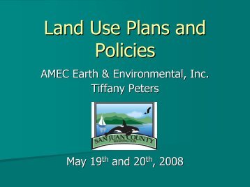 Land Use Plans and Policies - San Juan County