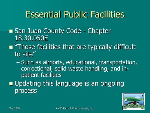 Land Use Plans and Policies - San Juan County