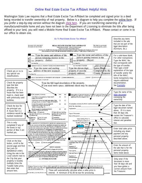 Online Real Estate Excise Tax Affidavit Helpful ... - San Juan County