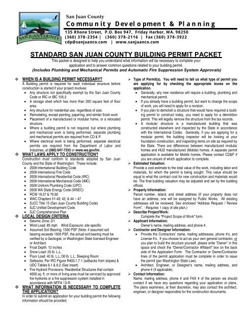 Community Development & Planning ... - San Juan County