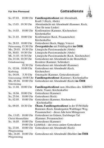 Termine und Veranstaltungen blaues Innenblatt - Mergelstetten