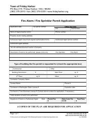 Building Permit Application - Town of Friday Harbor