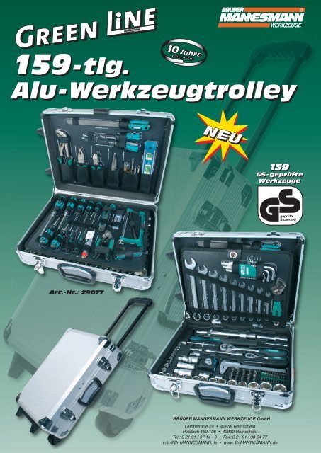 159-tlg. Alu-Werkzeugtrolley 159-tlg. Alu ... - br-mannesmann.de