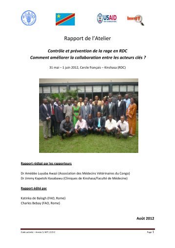 Rapport de l'Atelier - fao ectad bamako