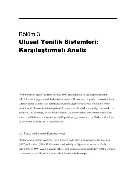 BÃ¶lÃ¼m 3 - Bilim, Teknoloji ve Ä°novasyon PolitikalarÄ± TartÄ±Åma Platformu