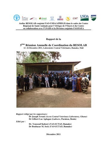 5 RÃ©union Annuelle de Coordination du ... - fao ectad bamako