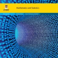 Mathematics and Statistics - UNSW Science - The University of New ...