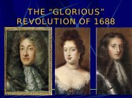 THE GLORIOUS REVOLUTION OF 1688