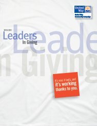 In Giving Leaders - United Way of Central and Northeastern ...