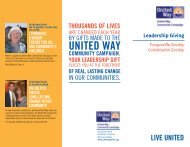 United Way Community Campaign Leadership Giving