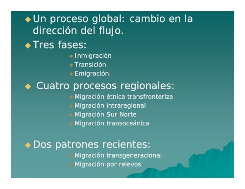 AmÃ©rica Latina Procesos y patrones migratorios migratorios