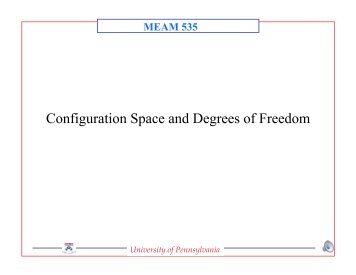 Configuration Space and Degrees of Freedom - University of ...