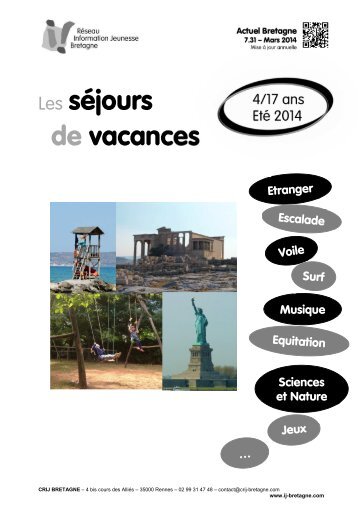 Les sÃ©jours de vacances - CRIJ Bretagne