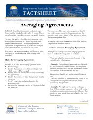 Averaging Agreements - Jobs, Tourism and Skills Training