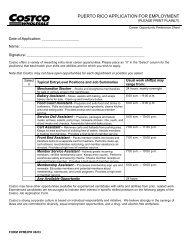 PUERTO RICO APPLICATION FOR EMPLOYMENT - Costco