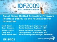 Using Unified Extensible Firmware Interface (UEFI) as the ... - Intel