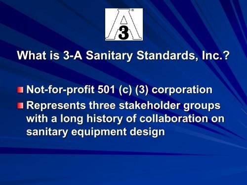 What is 3-A Sanit