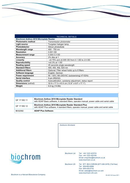 Biochrom Anthos 2010