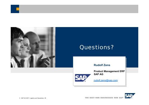 SAP ERP – Logistics & Operations Overview