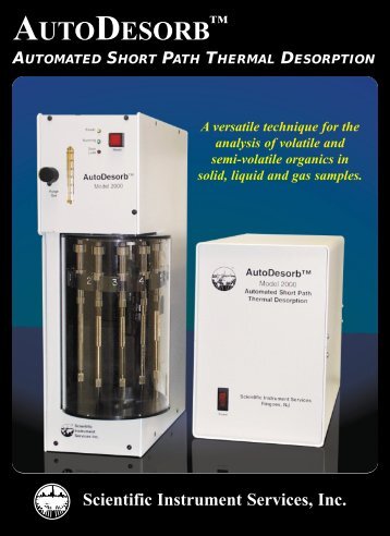 Automated Short Path Thermal Desorption System - Scientific ...