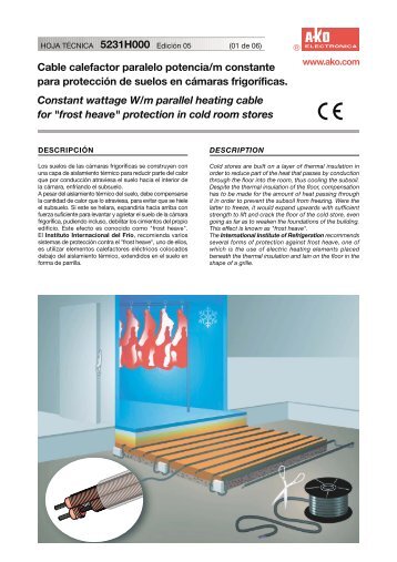 Cable calefactor paralelo potencia/m constante para ... - Acr-asia.com