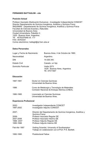 CV completo - Departamento de QuÃ­mica InorgÃ¡nica, AnalÃ­tica y ...
