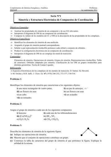 Serie NÂº1 SimetrÃ­a y Estructura ElectrÃ³nica de Compuestos de ...