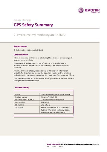 GPS Summary HEMA 07-12-2011_v2 - Evonik Industries