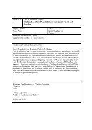 1 Title of Research Project - Agricultural Research Organization