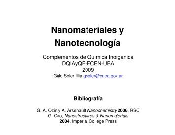 Nanomateriales y NanotecnologÃ­a - Departamento de QuÃ­mica ...