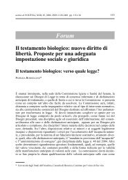 Il testamento biologico - Politeia