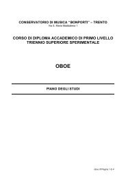 corso di diploma accademico di primo livello triennio superiore ...