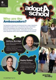 Who are the Ambassadors? - Northern Territory Schools