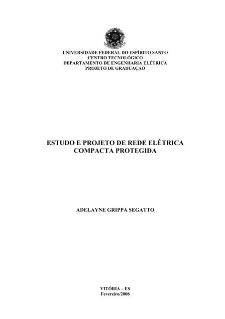 estudo e projeto de rede elÃƒÂ©trica compacta protegida - Teste ...