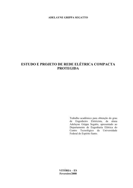 estudo e projeto de rede elÃƒÂ©trica compacta protegida - Teste ...