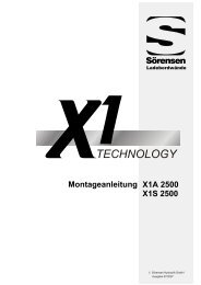 Montageanleitung X1A 2500 - Sörensen