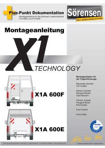 Montageanleitung X1A 0600E - Sörensen